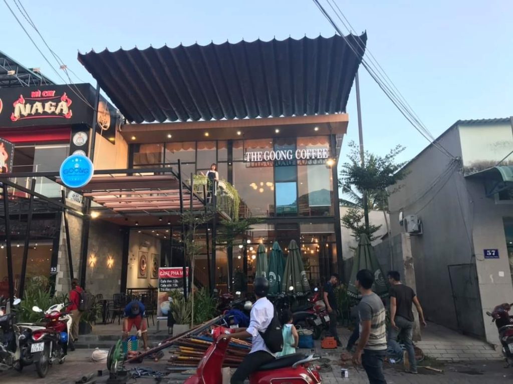 Thi công mái che tại brvt